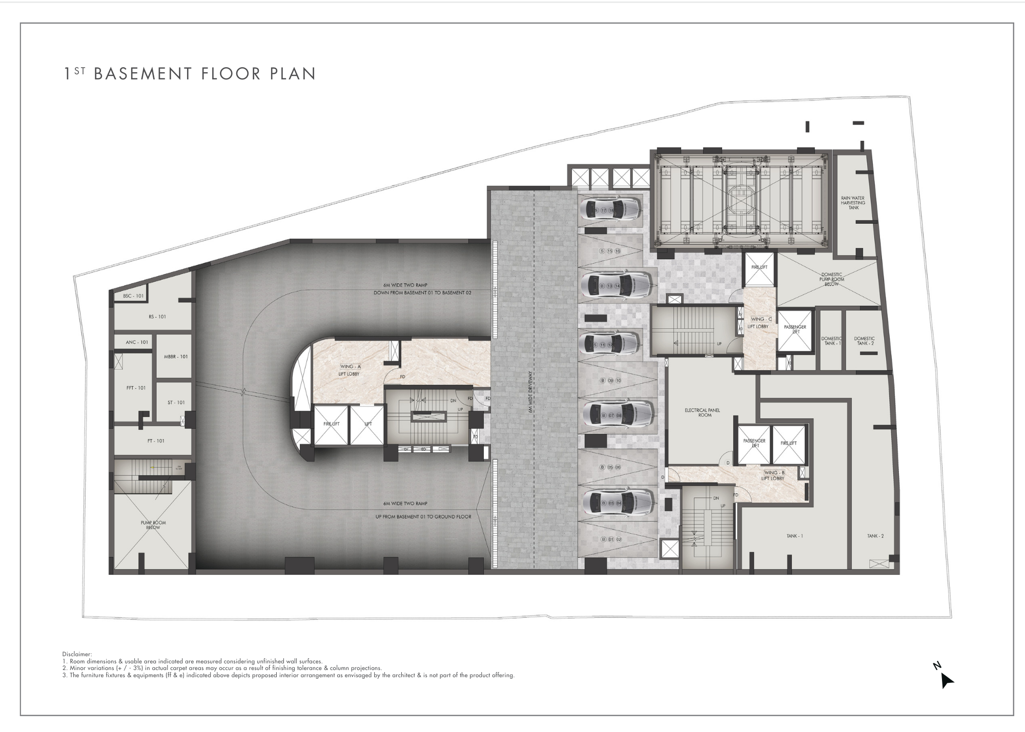1st Basement Floor Plan
